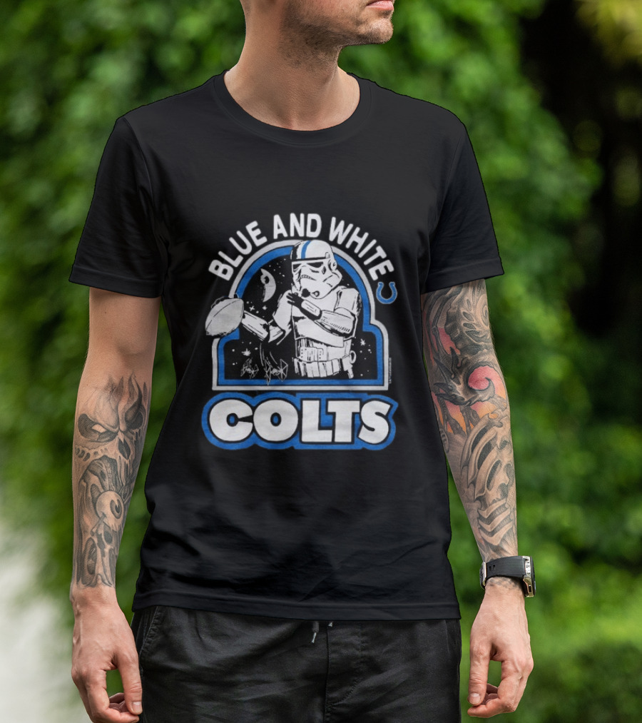 Blue And White Colts Star Wars Stormtroopers T-Shirt