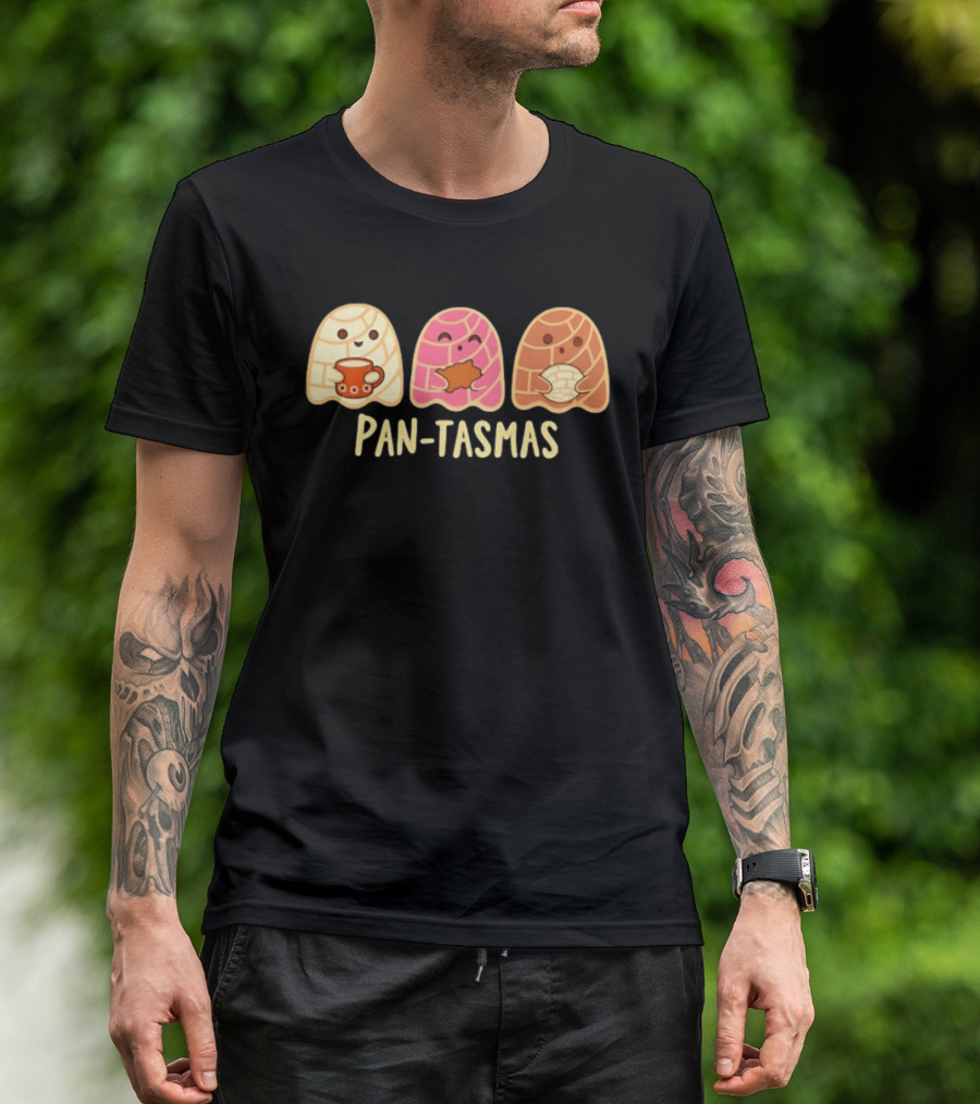 Pan Tasmas Concha Bread Cartoon Characters T-Shirt