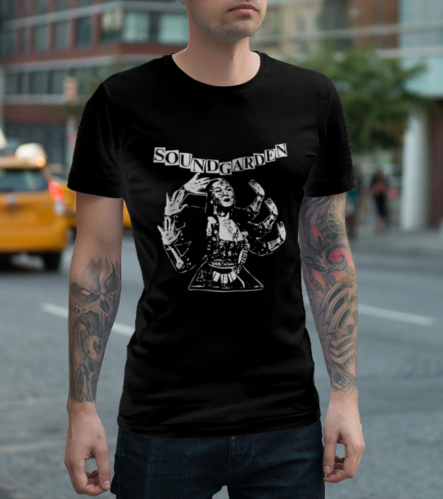 Soundgarden Tour Stussy Born Raised Collaboration Multi Arm Figure T-Shirt