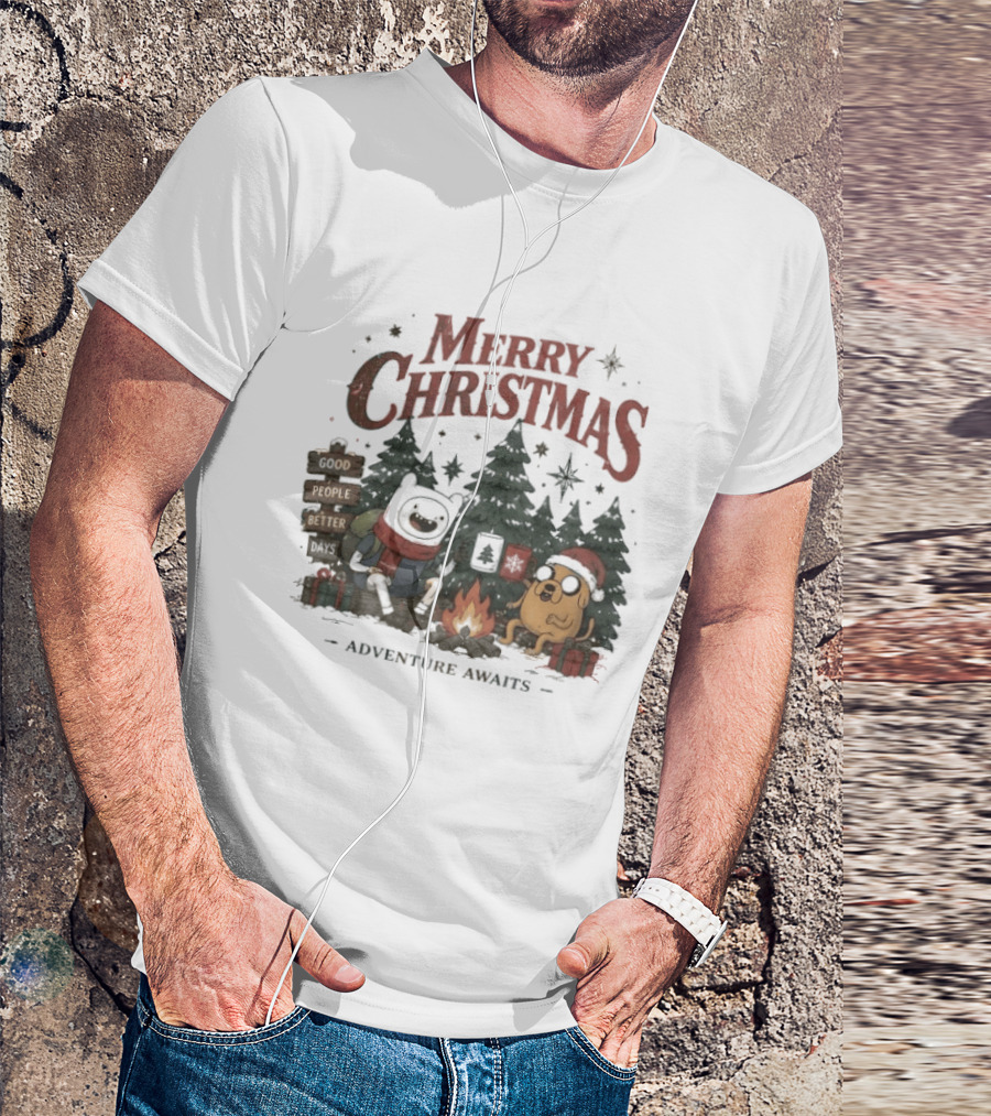 Adventure Time Merry Christmas Do People Better Adventure Awaits T-Shirt