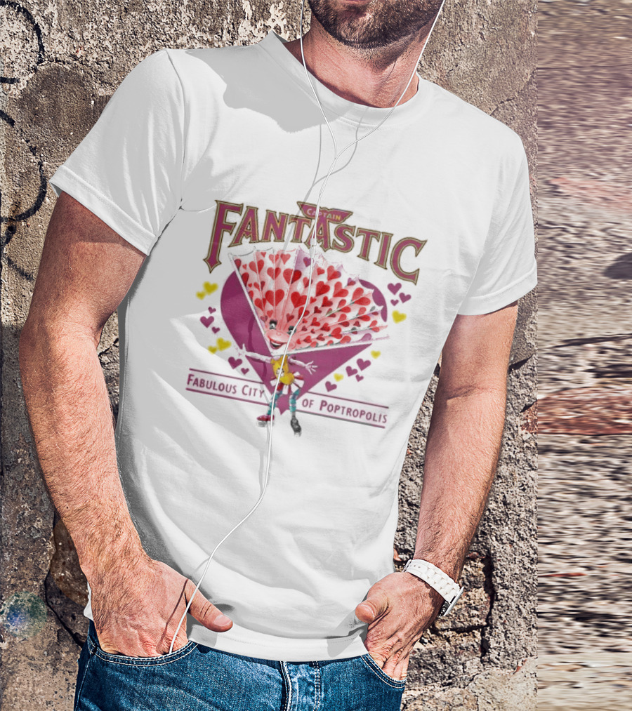 Captain Fantastic Elton John Fabulous City Of Poptropolis Girls Hearts T-Shirt