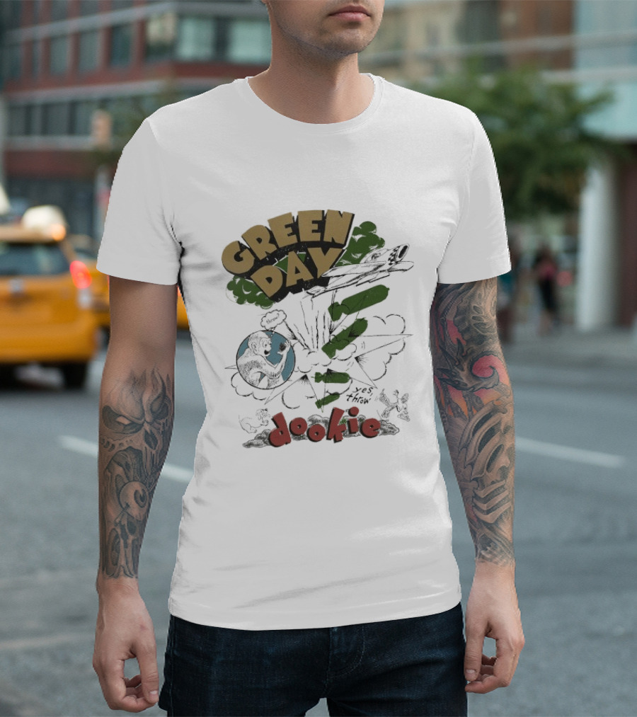 Green Day Dookie Explosion Earth Juniors Throw T-Shirt