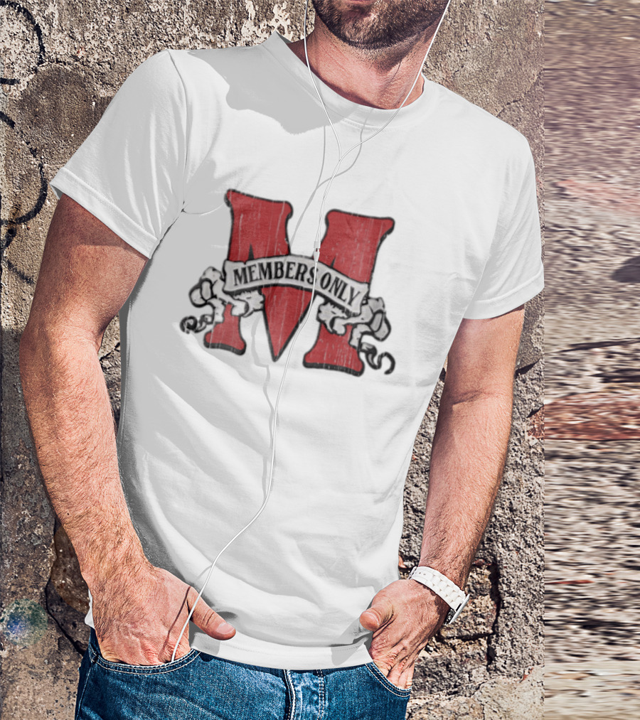 Members Only Red M Banner Chains T-Shirt