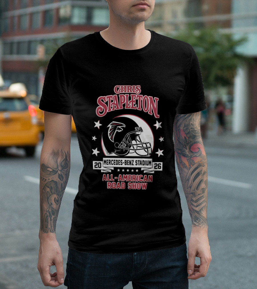 Chris Stapleton Atlanta Falcons Mercedes Benz Stadium 2026 All American Road Show T-Shirt
