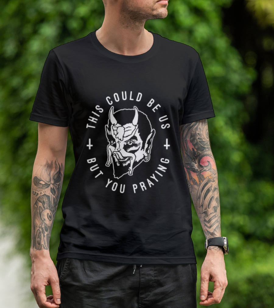 Blackcraft Cult This Could Be Us But You Praying Vintage Devil Halo T-Shirt