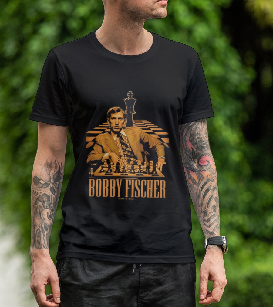 Bobby Fischer Chess Grandmaster Iconic Pose T-Shirt