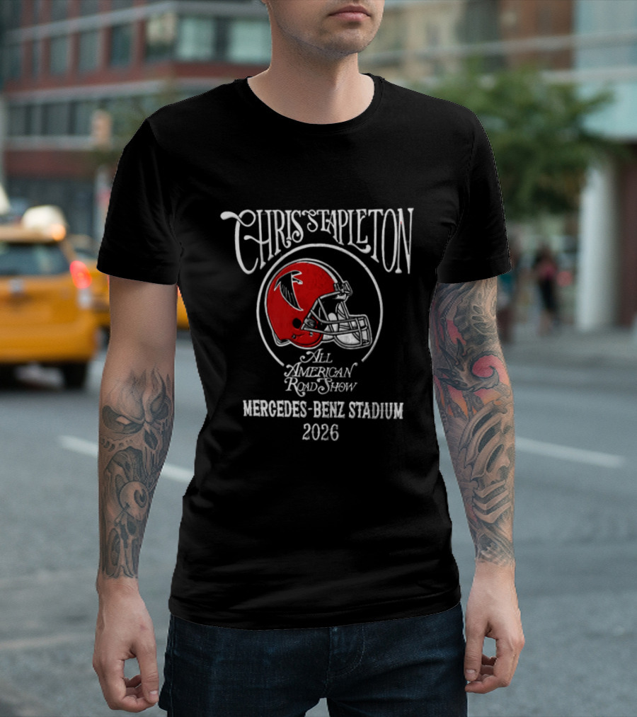 Chris Stapleton All American Road Show Atlanta Falcons Mercedes Benz Stadium 2026 T-Shirt