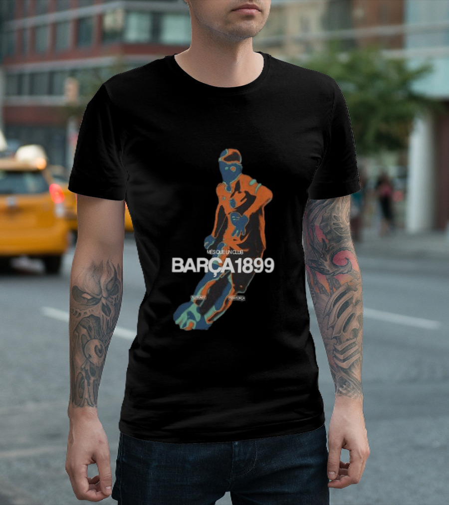 BARÇA 1899 Més Que Un Club Vibrant Black Pulse Player FCBarcelona T-Shirt