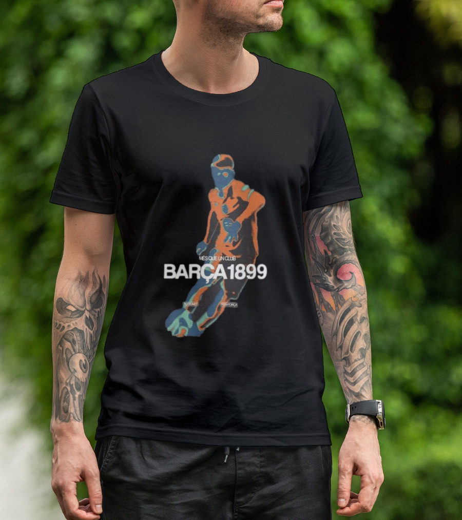 BARÇA 1899 Més Que Un Club Vibrant Black Pulse Player FCBarcelona T-Shirt