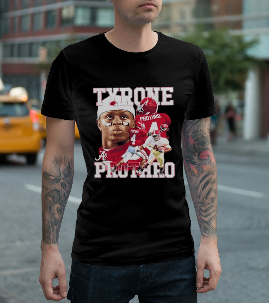 Football Alumni Alabama Crimson Tide Tyrone Prothro Player Collage Athletics T-Shirt