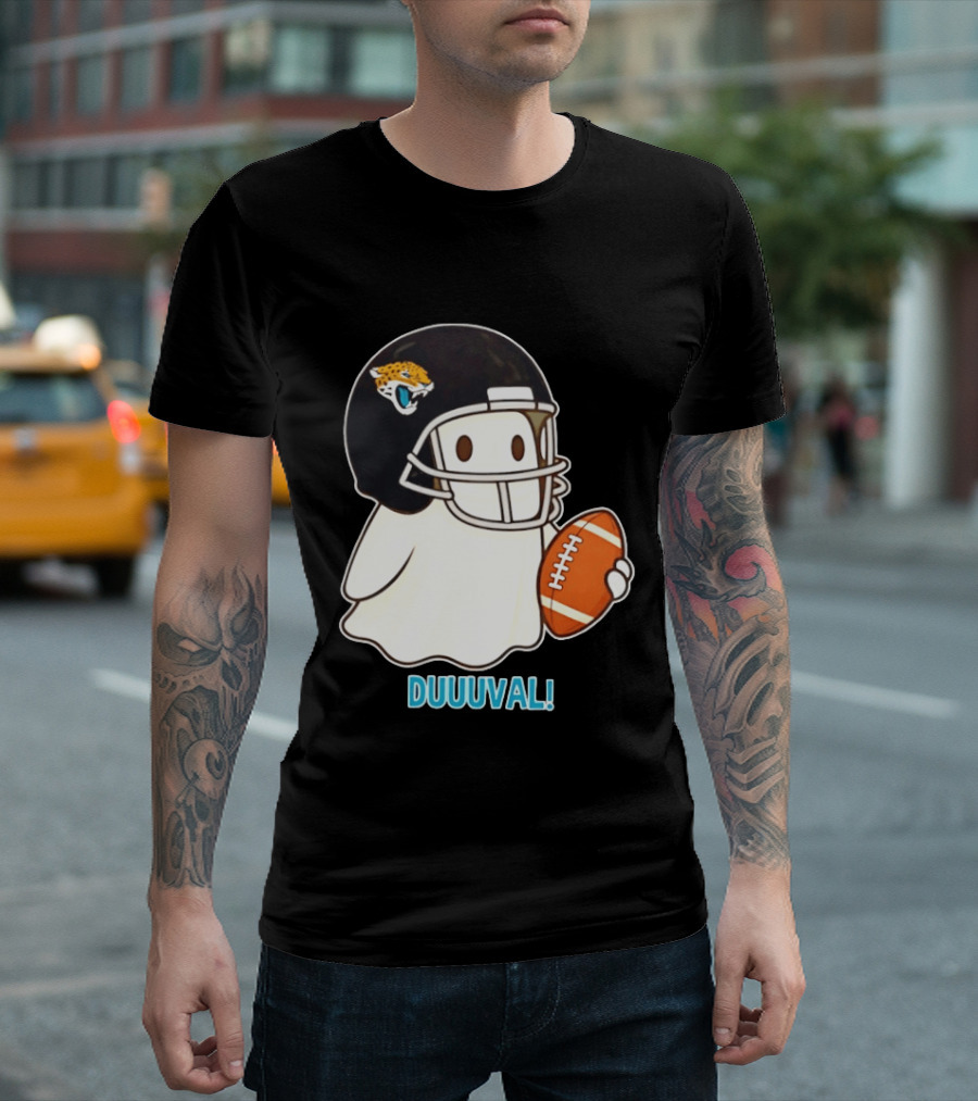 Jacksonville Jaguars Ghost Football Duuuval Halloween 2026 T-Shirt