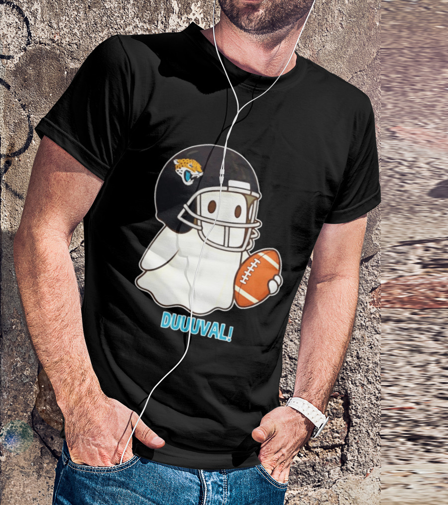 Jacksonville Jaguars Ghost Football Duuuval Halloween 2026 T-Shirt