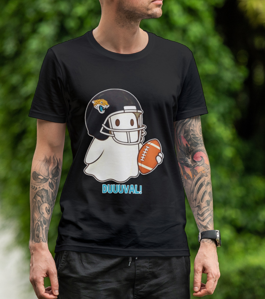 Jacksonville Jaguars Ghost Football Duuuval Halloween 2026 T-Shirt