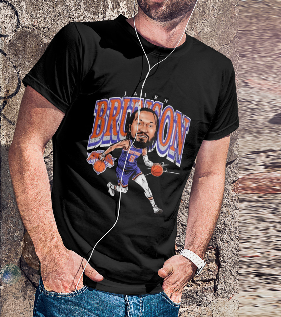 Jalen Brunson 11 New York Knicks Basketball Cartoon T-Shirt