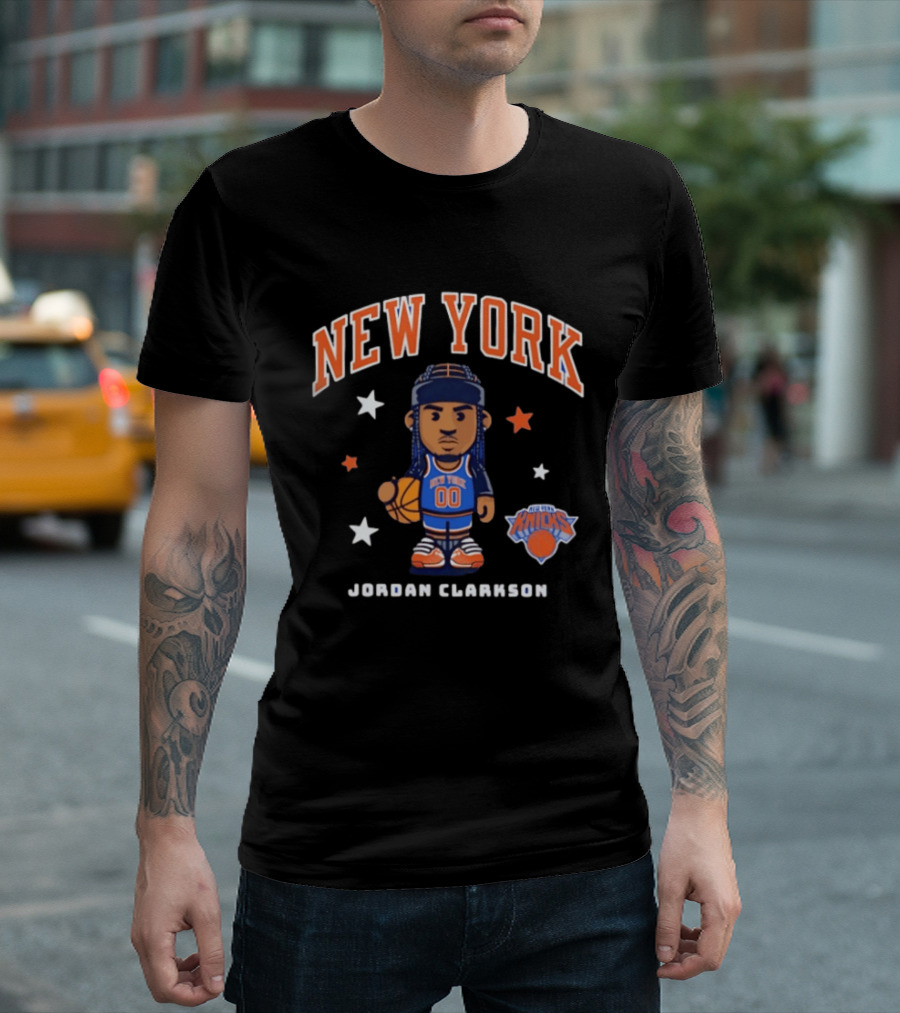 New York Knicks Jordan Clarkson Cartoon T-Shirt