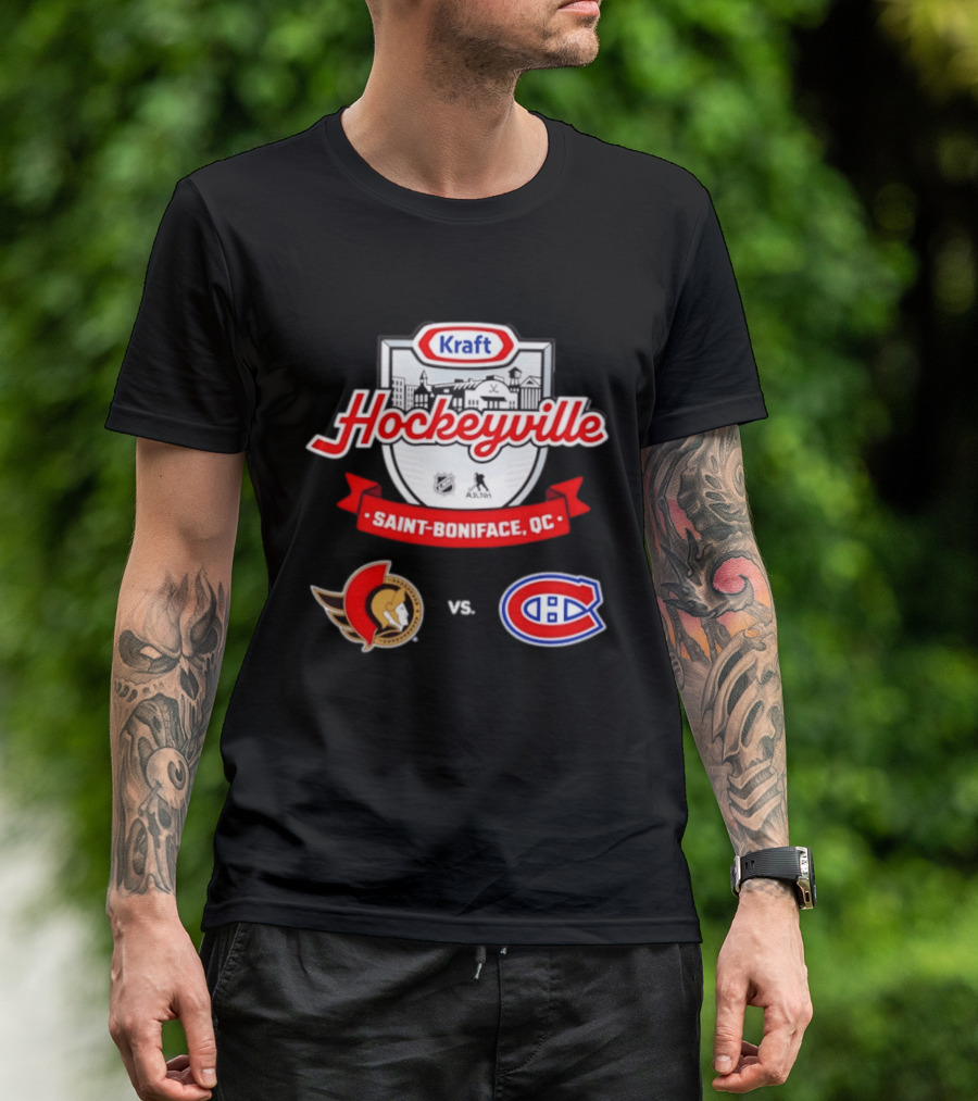 Kraft Hockeyville Saint Boniface QC Ottawa Senators Vs Montreal Canadiens NHL AHL Matchup T-Shirt