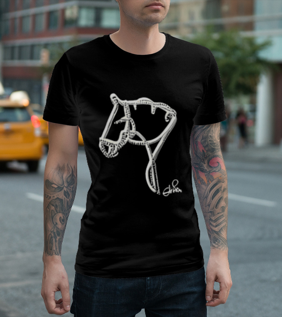 Lover Saraatit Done A Gathinb Apn Smapl Lack Horse Sketch T-Shirt