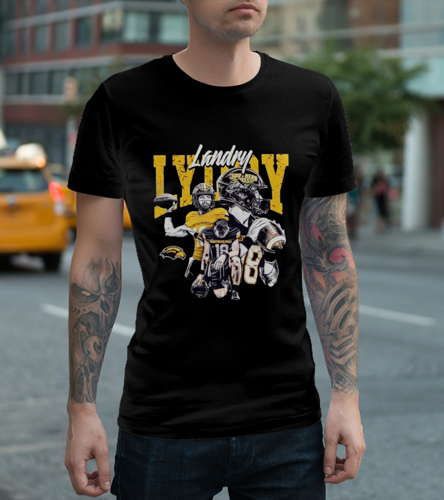Landry Lyddy Southern Miss Golden Eagles NCAA Football Collage T-Shirt