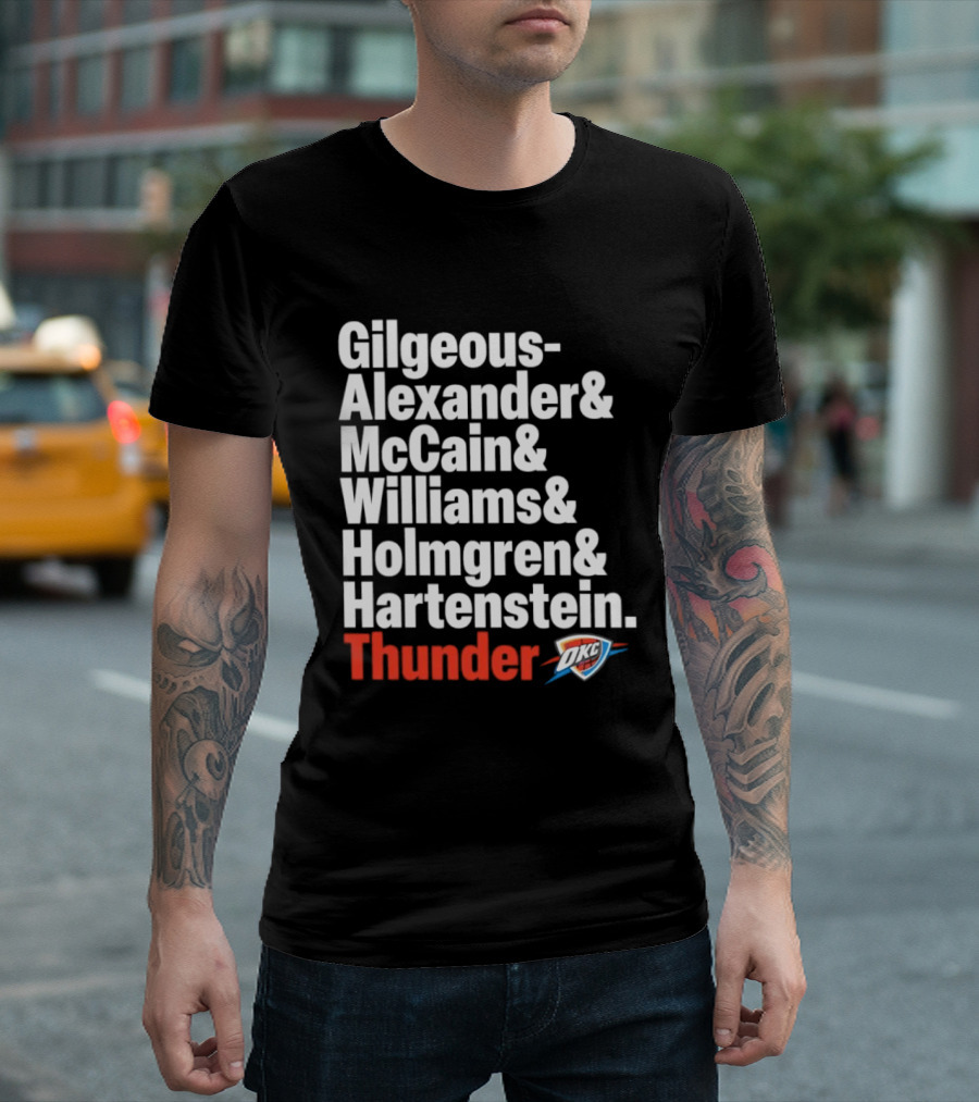 Oklahoma City Thunder 2026 Gilgeous Alexander McCain Williams Holmgren Hartenstein T-Shirt