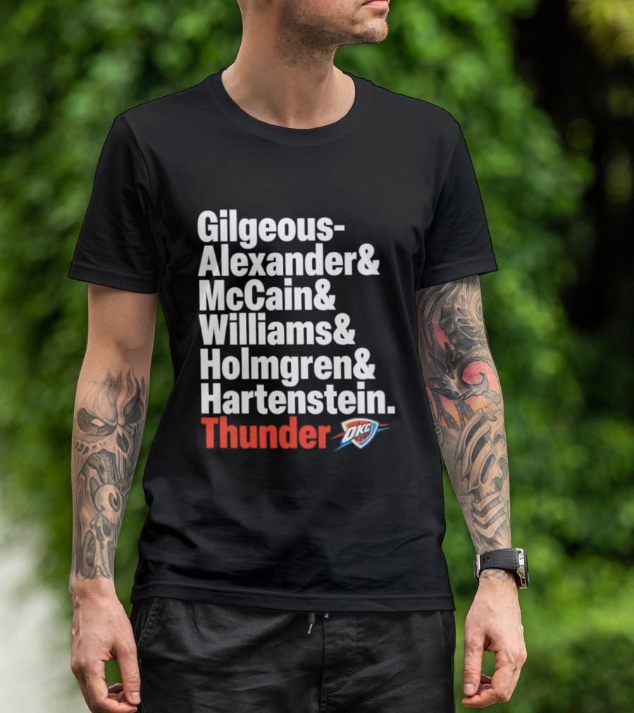 Oklahoma City Thunder 2026 Gilgeous Alexander McCain Williams Holmgren Hartenstein T-Shirt