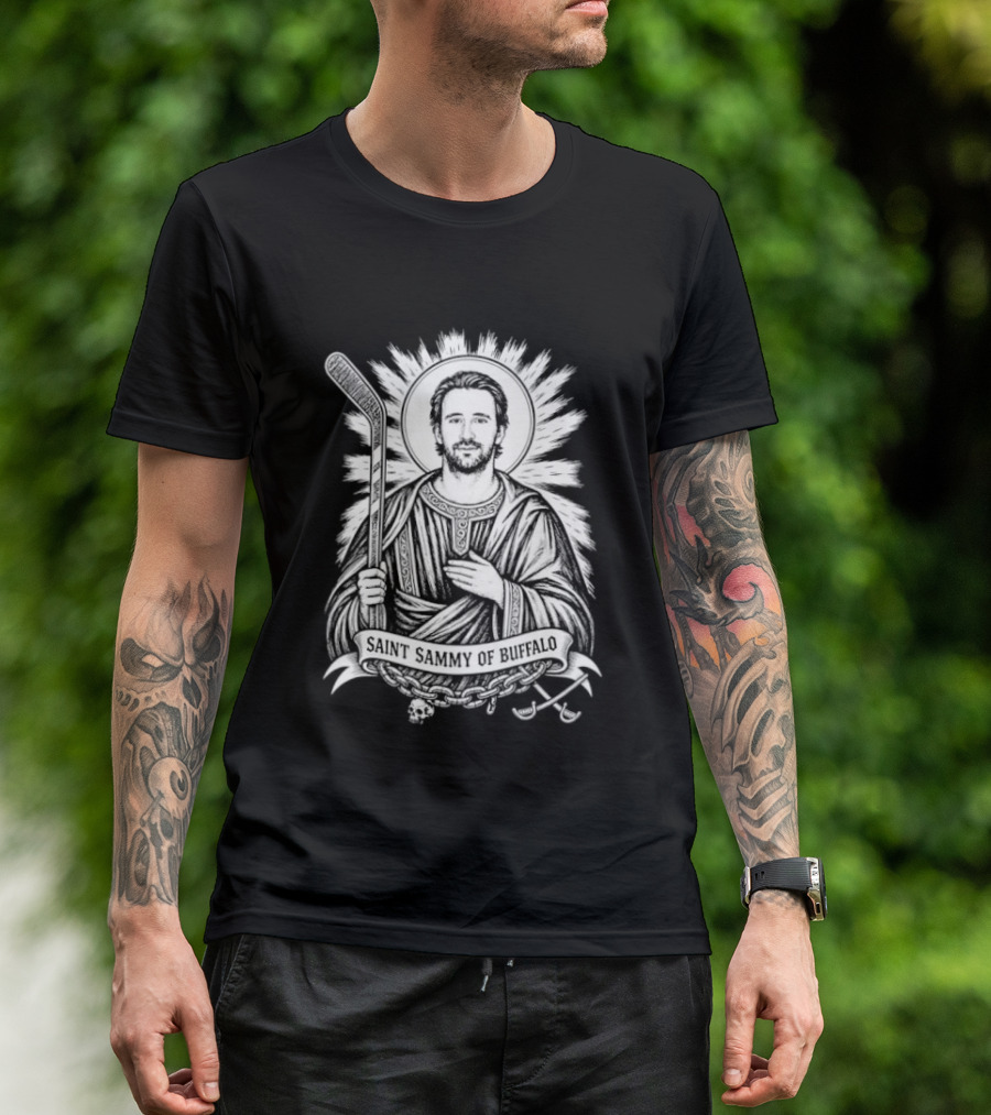 Saint Sammy Of Buffalo Mattias Samuelsson Buffalo Sabres Hockey Halo T-Shirt