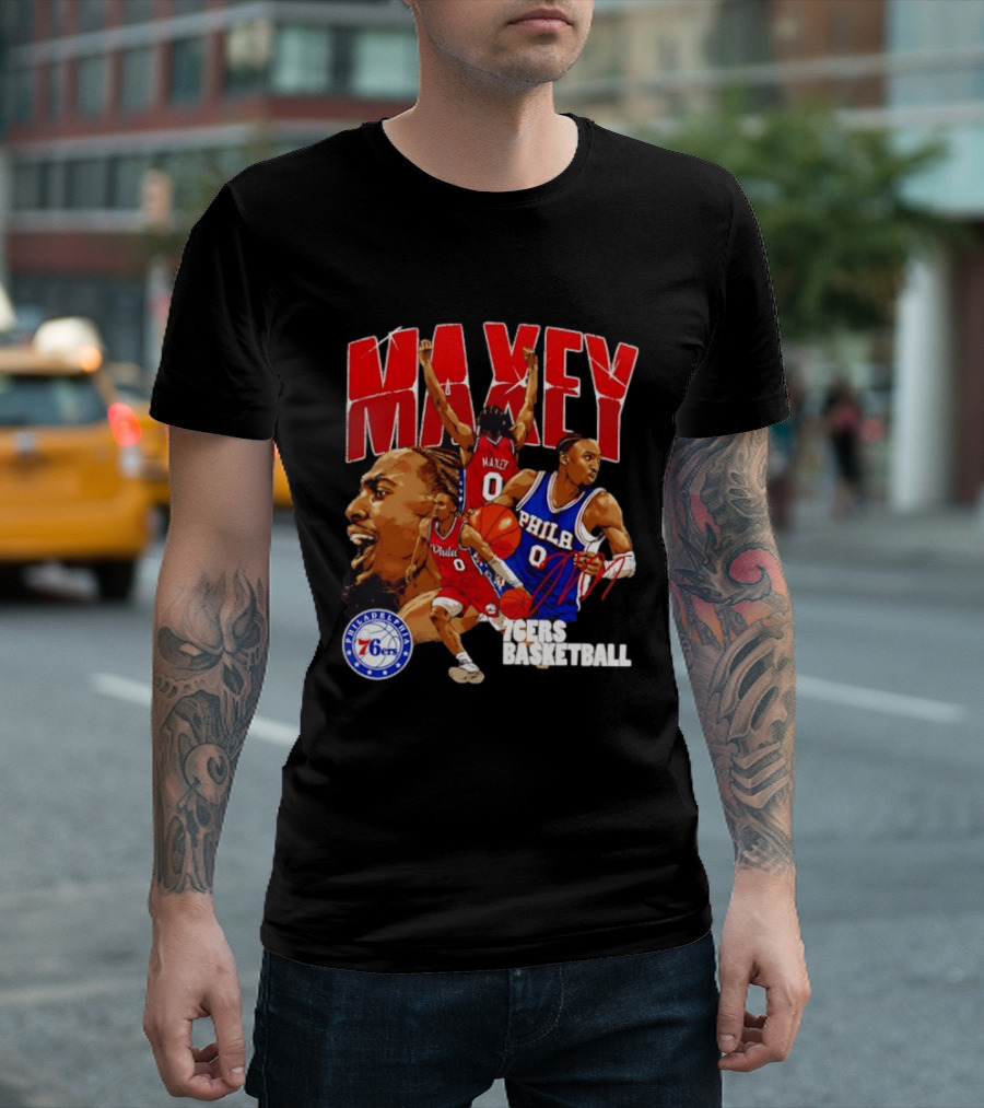 Tyrese Maxey Philadelphia 76ers Collage T-Shirt