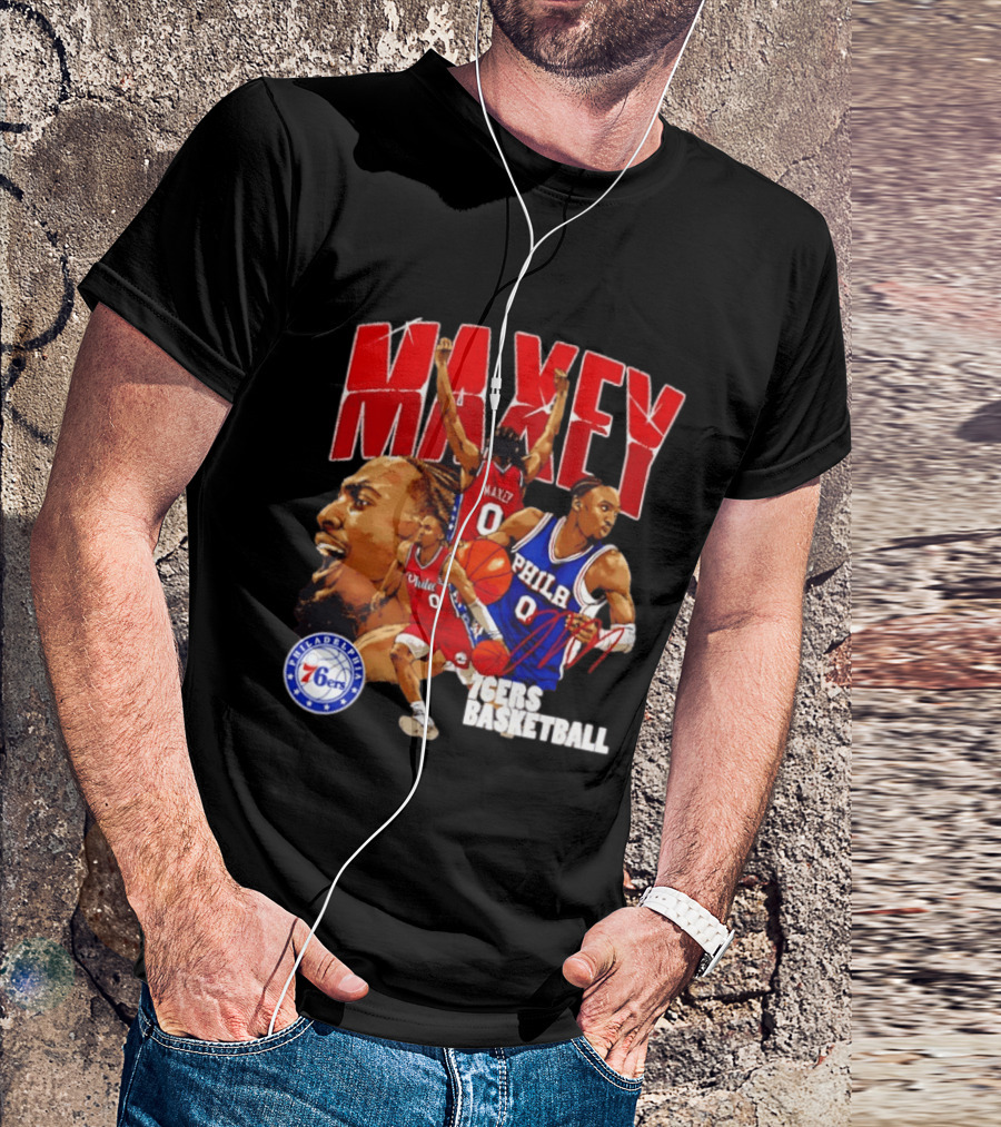 Tyrese Maxey Philadelphia 76ers Collage T-Shirt
