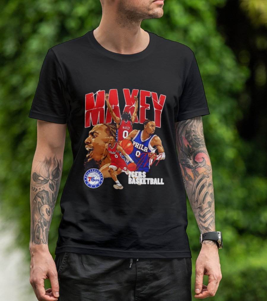Tyrese Maxey Philadelphia 76ers Collage T-Shirt
