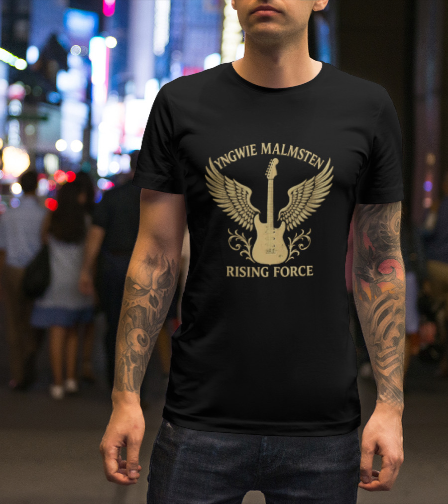 Yngwie Malmsten Rising Force Electric Guitar Wings T-Shirt