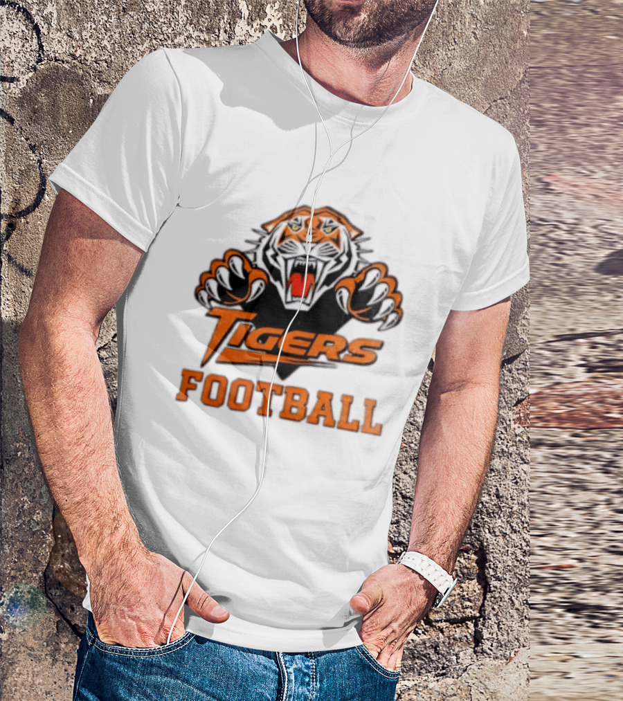 Tigers Football Sports Team Fierce Mascot Claw T-Shirt