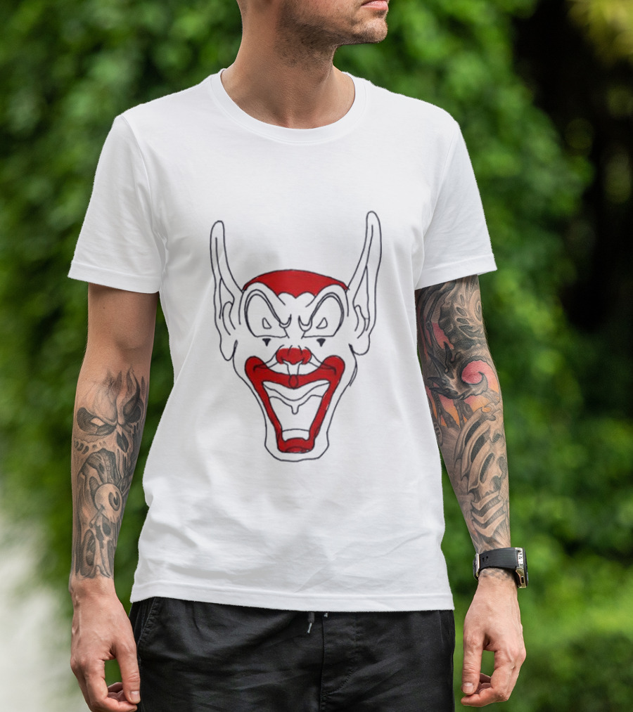 Asspizza Goblin Clown Earred Mask Red Black T-Shirt