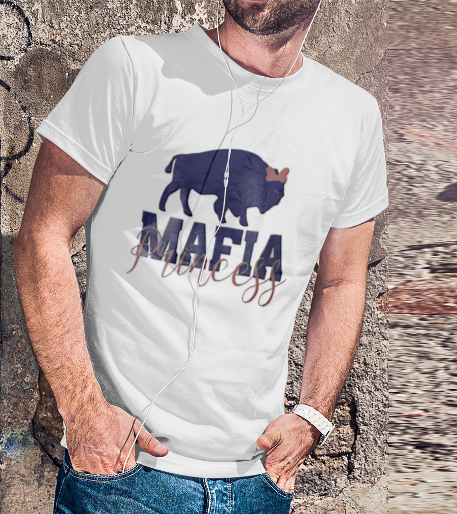 Buffalo Bills Mafia Princess Blue Buffalo Red Bow T-Shirt