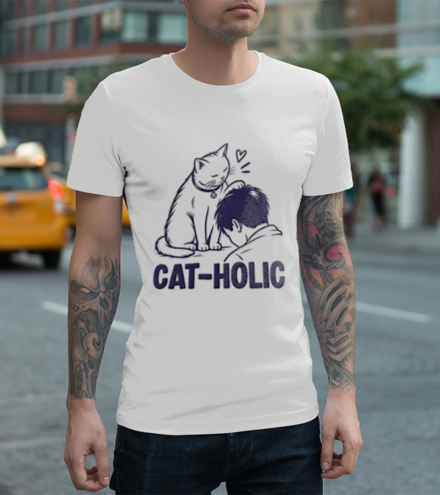 Cat Holic Feline Lover And Pet Owner Connection T-Shirt