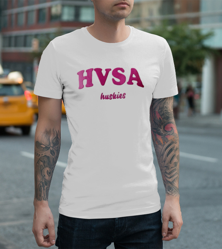 HVSA Huskies Pink White T-Shirt
