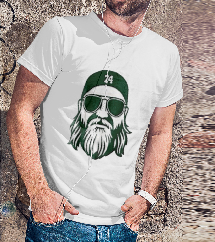 Bearded Man Sunglasses Hat 74 T-Shirt