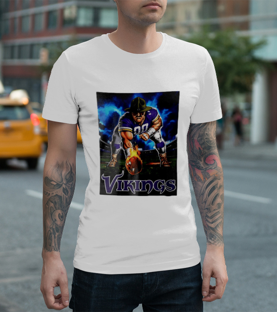 Vikings Ivan Pace Jr Muscular Football Player 00 Powerful Athletic Figure T-Shirt