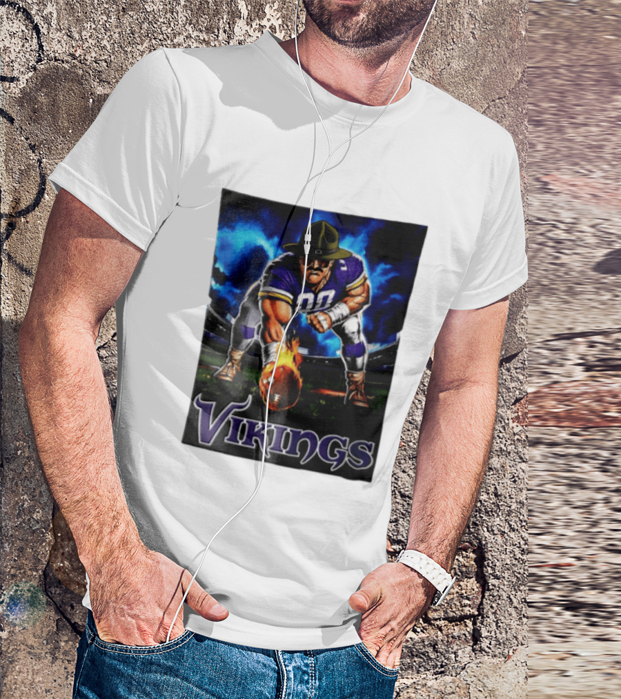 Vikings Ivan Pace Jr Muscular Football Player 00 Powerful Athletic Figure T-Shirt