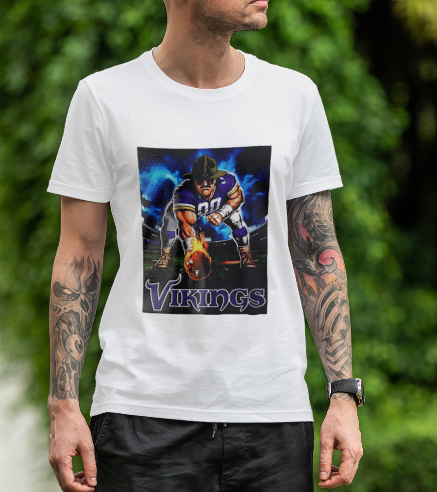 Vikings Ivan Pace Jr Muscular Football Player 00 Powerful Athletic Figure T-Shirt
