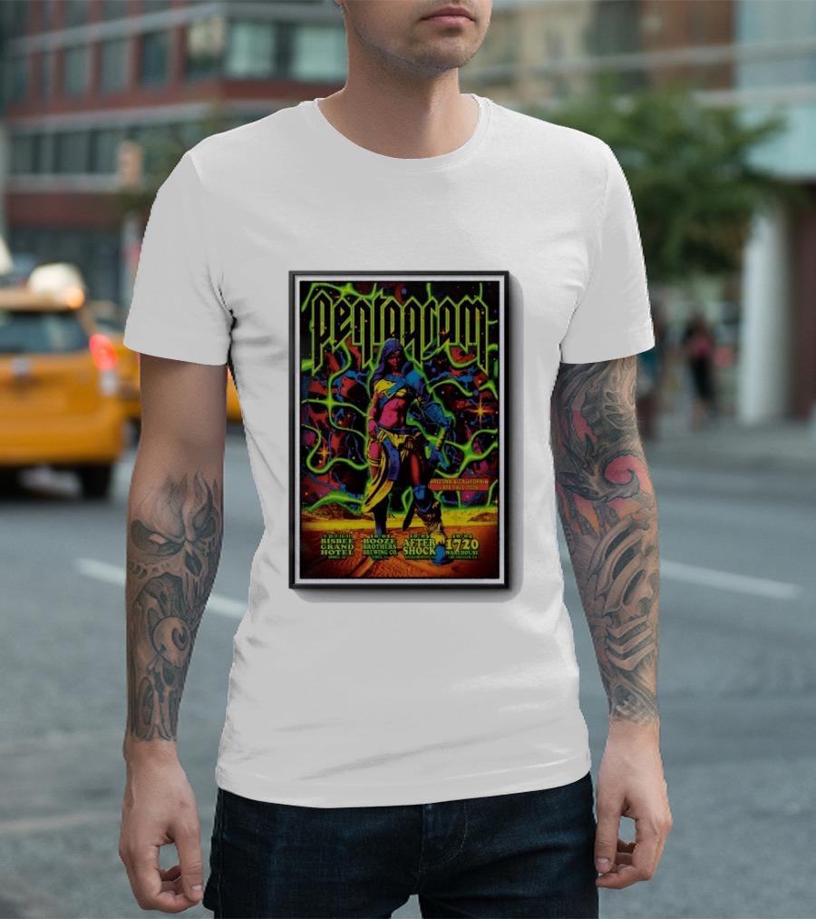Pentagram Arizona California Late Fall 2026 Bisbee Grand Hotel Brothers Brewing Co After Shock Warehouse T-Shirt