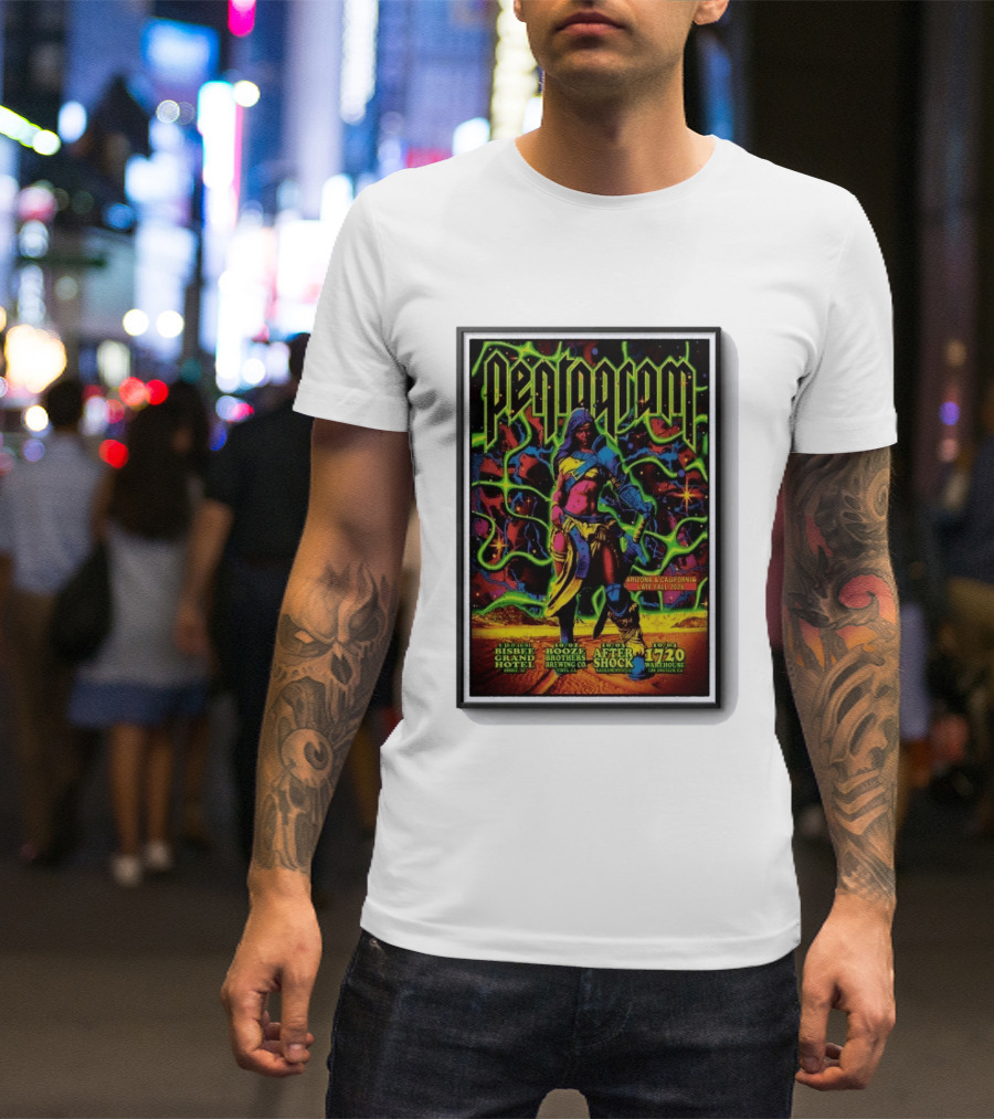 Pentagram Arizona California Late Fall 2026 Bisbee Grand Hotel Brothers Brewing Co After Shock Warehouse T-Shirt