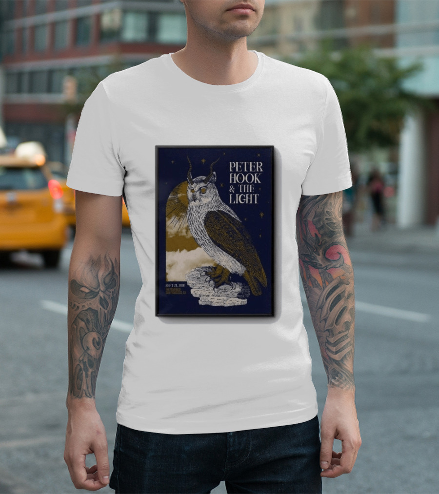Peter Hook & The Light Sept 21 2026 San Francisco CA Owl T-Shirt