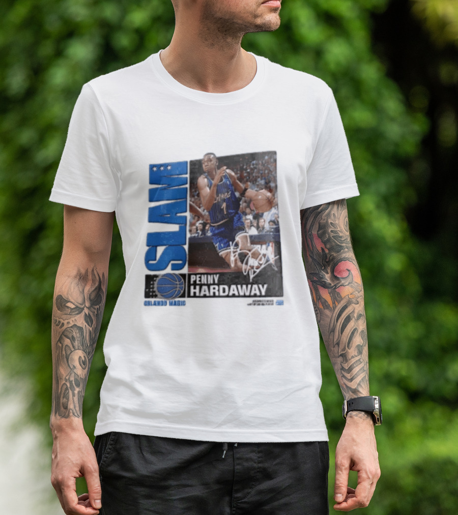 SLAM Top 500 Penny Hardaway Basketball Orlando Magic Jersey T-Shirt