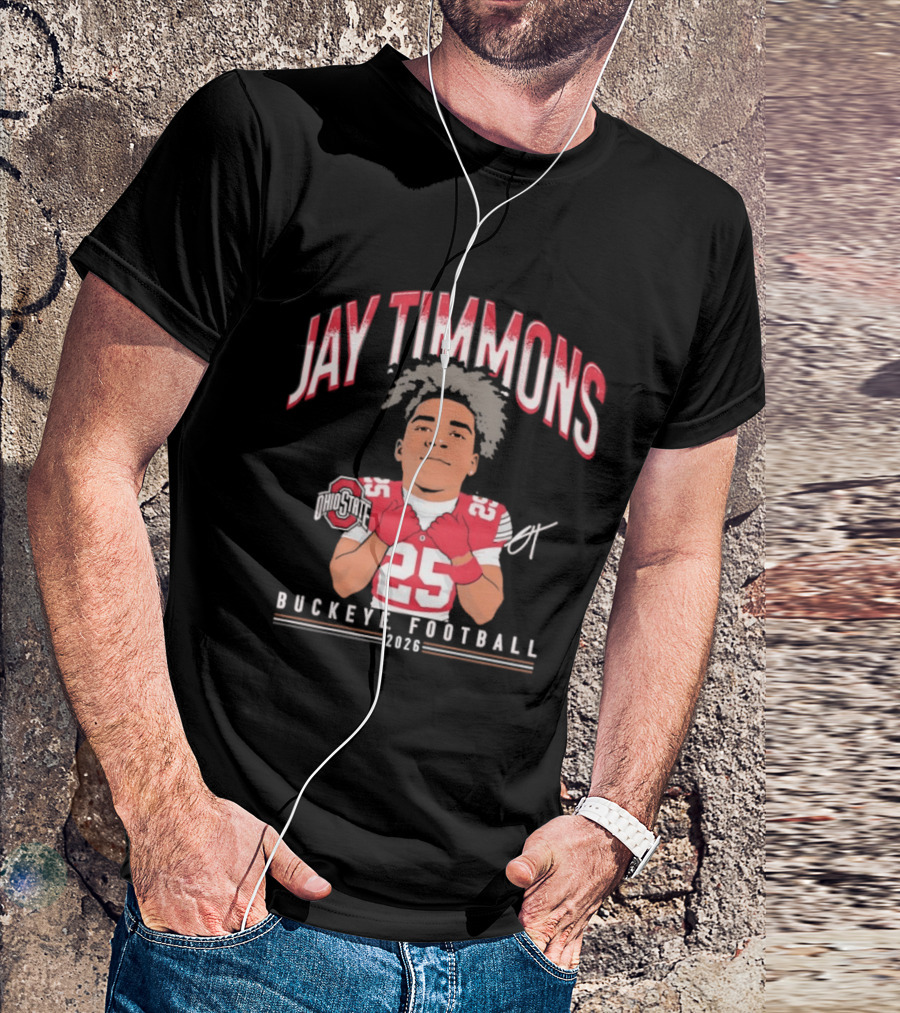Jay Timmons 2026 Buckeye Football No 25 T-Shirt