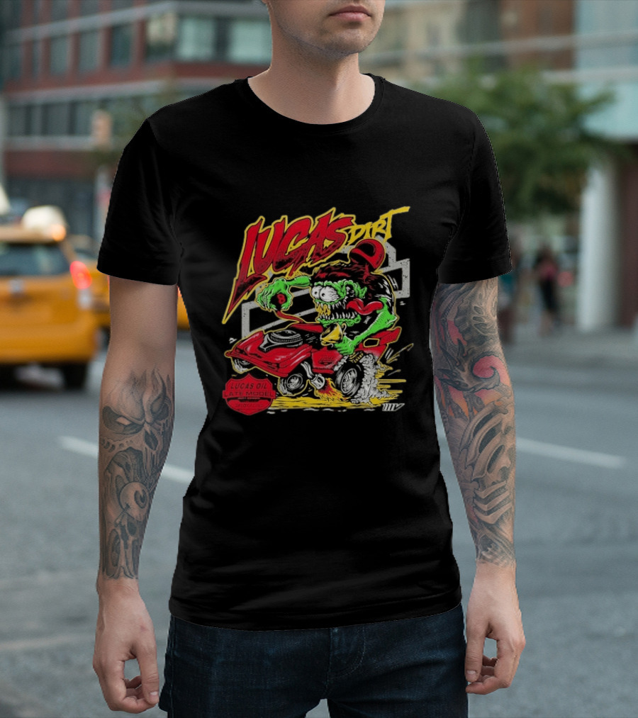 Lucas Dirt Floracing Mad Mark Lucas Oil Late Model T-Shirt