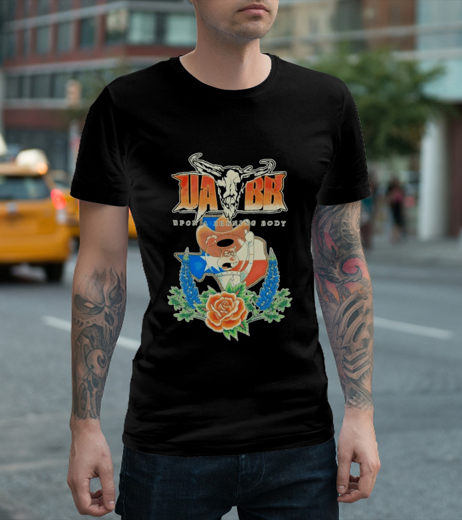 Upon A Burning Body UABB Sandy Texas Flag Animation T-Shirt