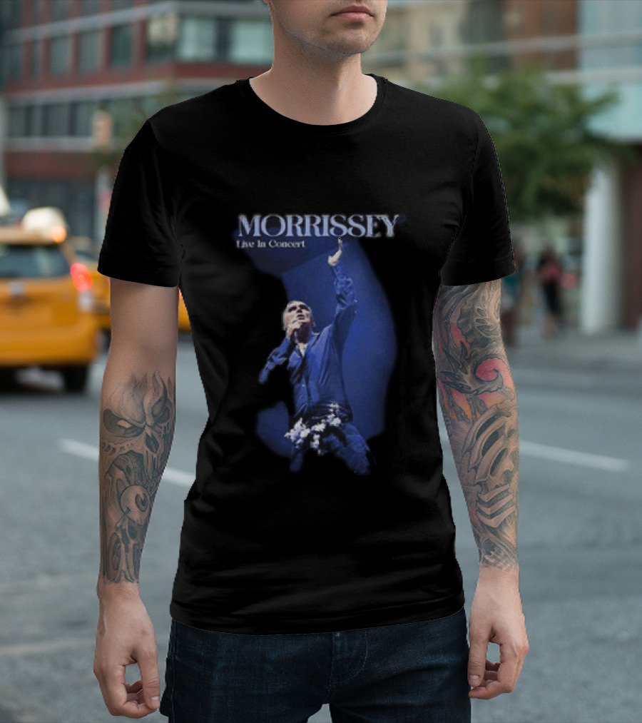 Morrissey Live In Concert World Tour 2026 Performance Image T-Shirt