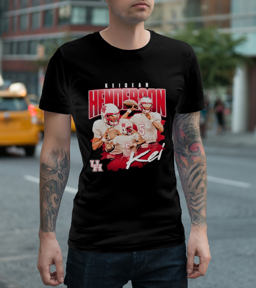 Keisean Henderson Houston Cougars Football No 5 Kei UH T-Shirt