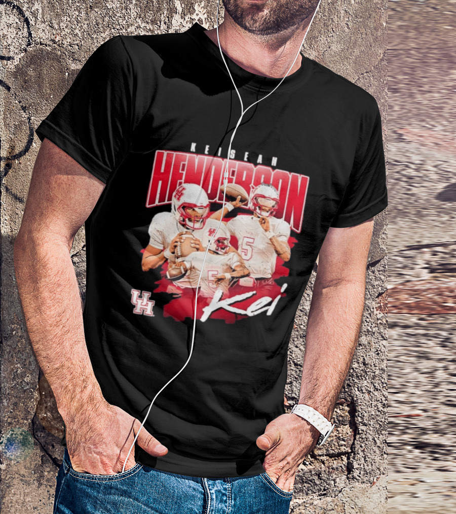 Keisean Henderson Houston Cougars Football No 5 Kei UH T-Shirt