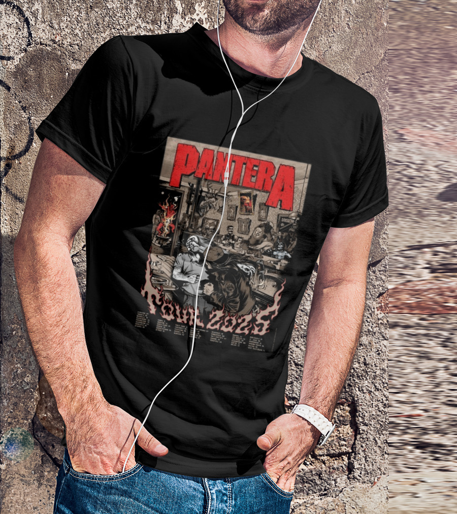 Pantera Tour 2025 Every Album Cover Combined Texas Stops T-Shirt