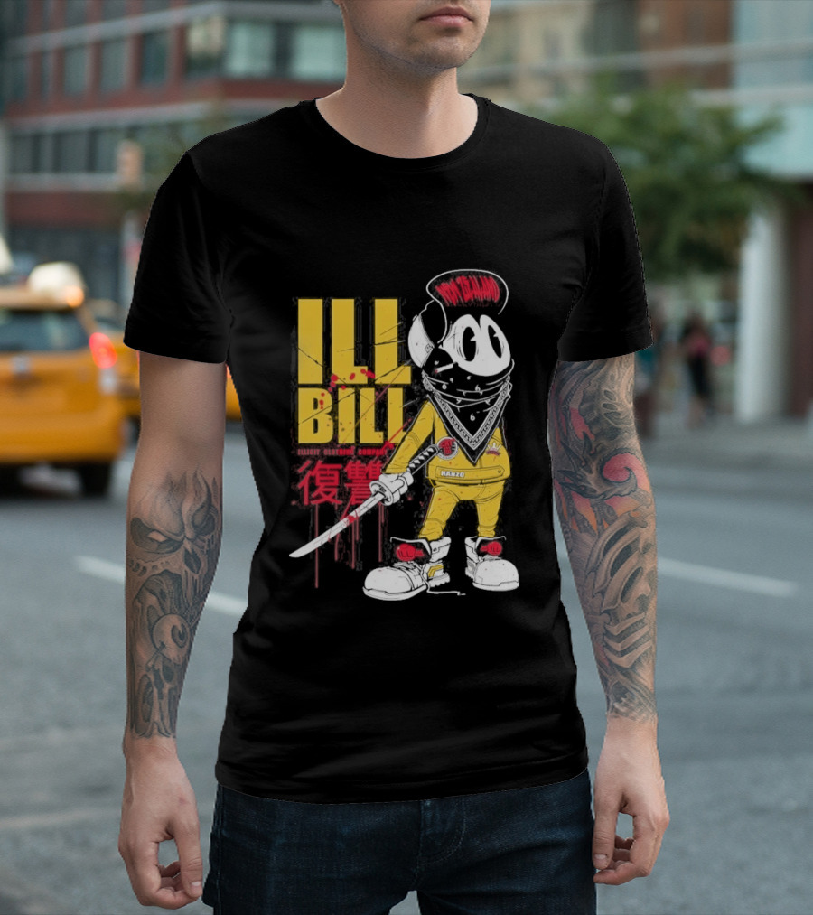 Ill Bill Redrat Illicit Drippy Character With Red And Yellow Details T-Shirt
